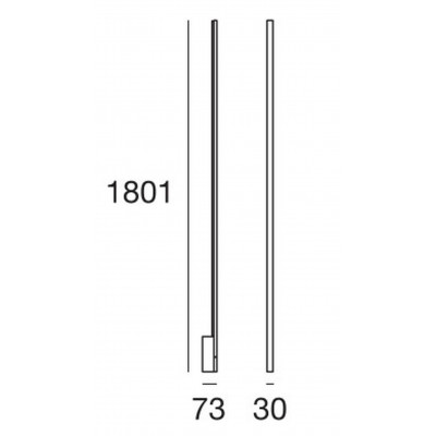 Stilnovo Xilema Applique LED Verticale con touch Dimmer