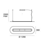 Linea Light MA&DE Opti-Line Lampadario Sospensione LINEARE LED Cm 129