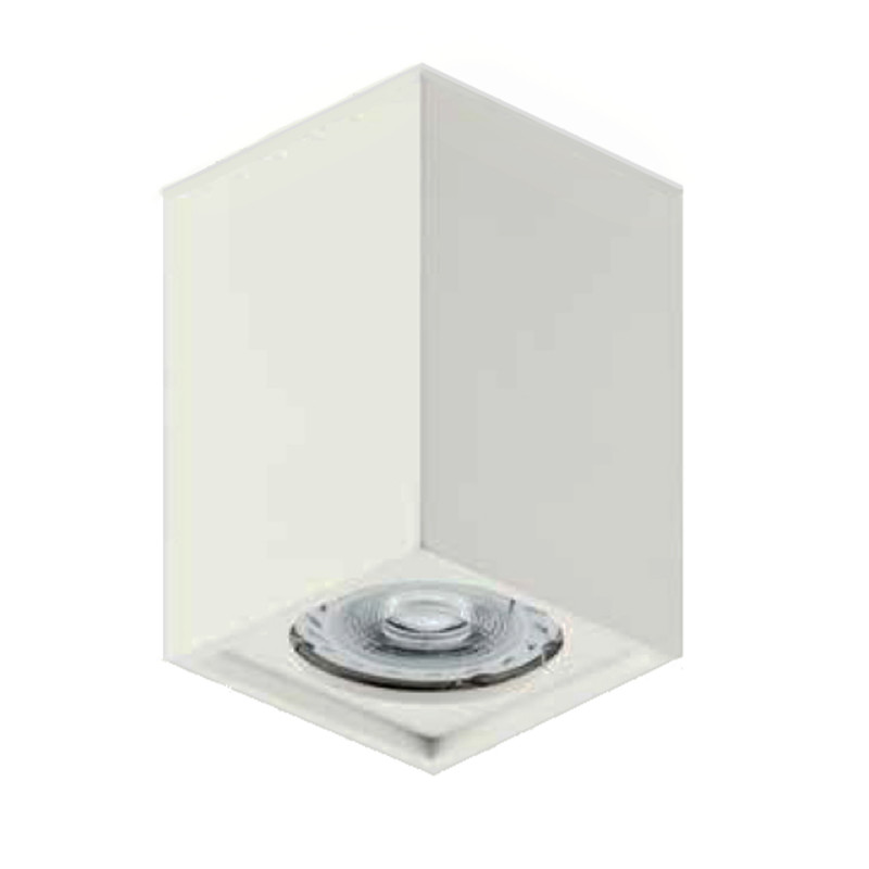 Cubetto In Gesso Da Soffitto H. 10 L. 7 cm GU10 LED o Alogena