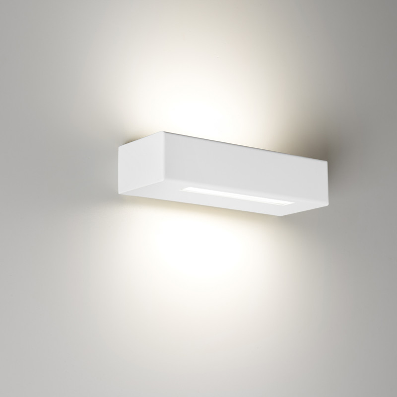 Essenza 22 Cm Bianco - Applique 14w Led Moderna Biemissione Made In Italy Classe A+