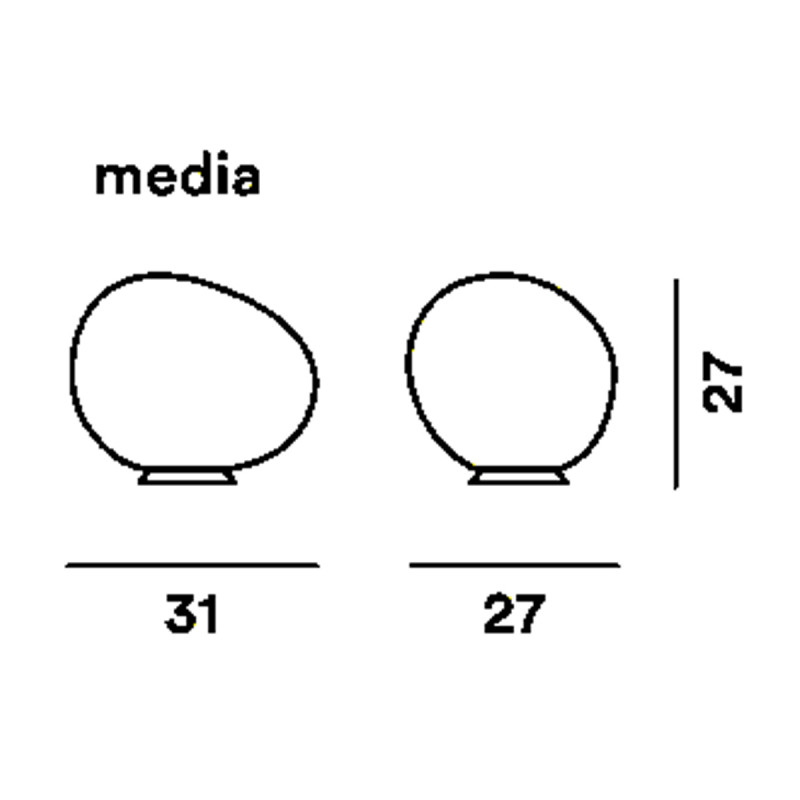 Foscarini Outdoor Gregg Media Terra Bianco