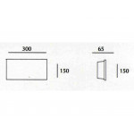 Rettangolo LED - Applique Gesso Tinteggiabile Biemissione 30 Cm