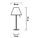 Luceplan Costanzina Tavolo Con Base E Paralume