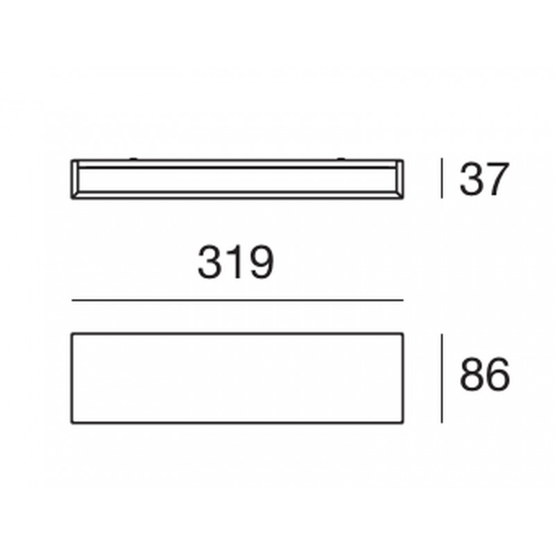 Linea Light Box LED 15W 32 cm Applique Biemissione Metallo