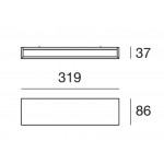 Linea Light Box LED 15W 32 cm Applique Biemissione Metallo Linea Light Box LED 15W 32 cm Applique Biemissione Metallo