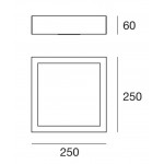 Linea Light Box LED Plafoniera Quadrata cm 25