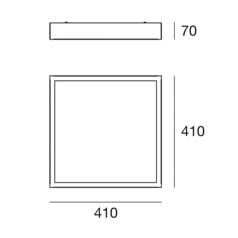 Linea Light Box LED Plafoniera Quadrata cm 40