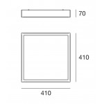 Linea Light Box LED Plafoniera Quadrata cm 40