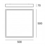 Linea Light Box LED Parete Soffitto Quadrata cm 60