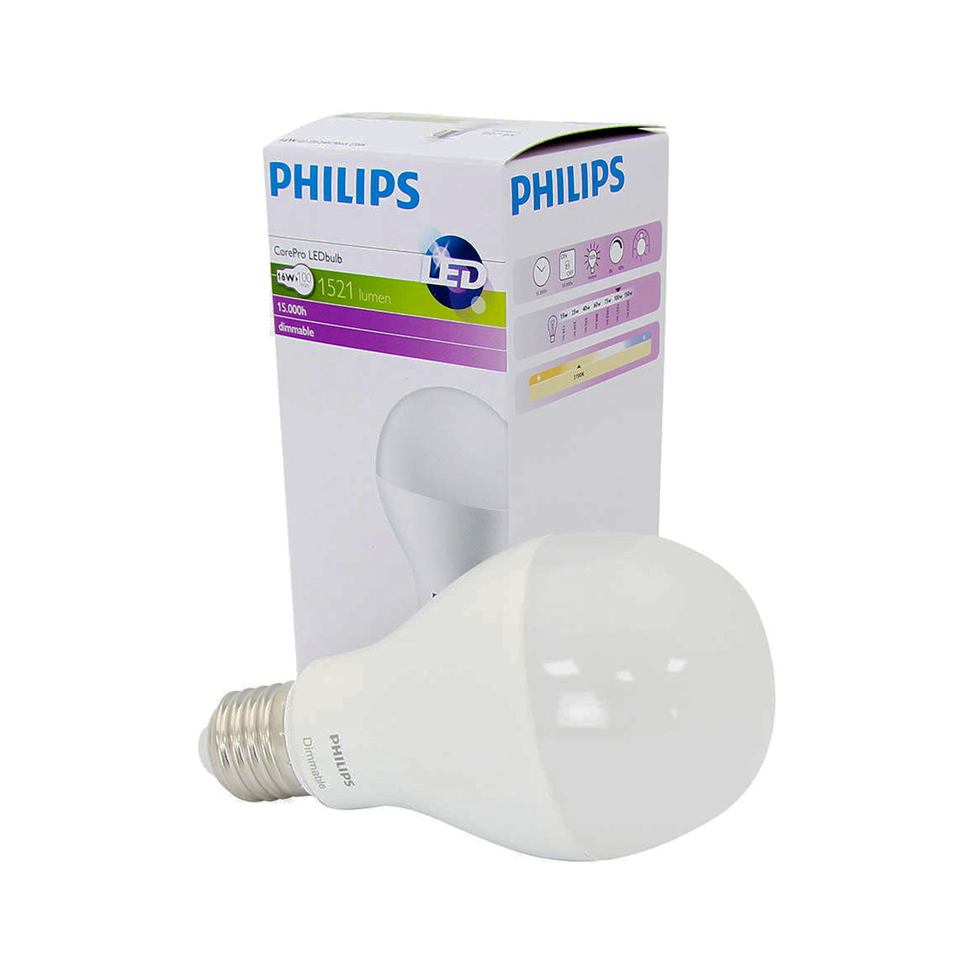 Lampadina led e27 13.5w dimmerabile corepro philips per luceplan ... Philips lampadine led e27
