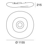 Linea Light MA&DE Mr Magoo Plafoniera Circolare 115 cm LED