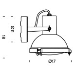 Nemo Projecteur 165 Lampada parete soffitto orientabile piccola