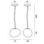 Foscarini Gregg Media Sospensione Bianco