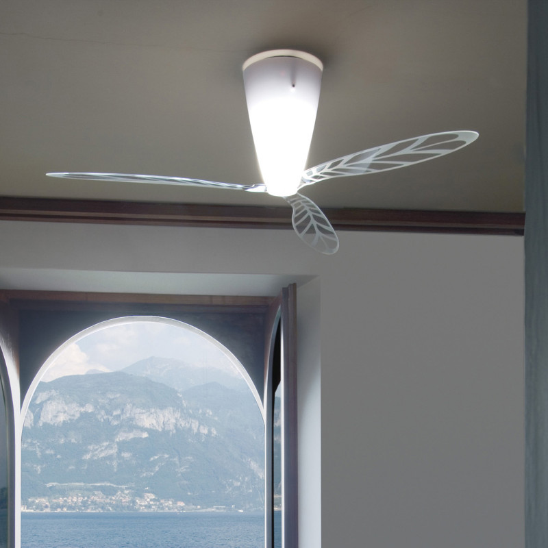 Luceplan Blow Ventilatore Soffitto Con Luce Dimmerabile Nuova Versione dal 2015