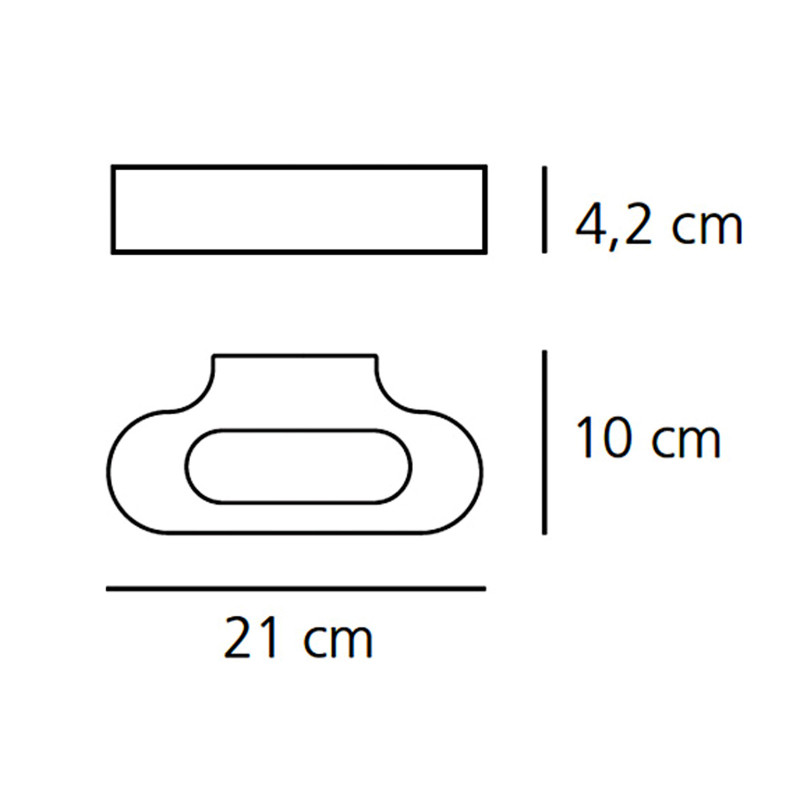 Artemide Talo Wall LED Applique 21 cm - misure