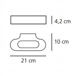 Artemide Talo Wall LED Applique 21 cm - misure