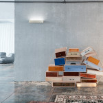 Mensola LED Applique Gesso Tinteggiabile 34 Cm