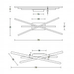 Biluce SEGMENTI Applique Plafoniera LED Moderna Lineare 70 cm 15W
