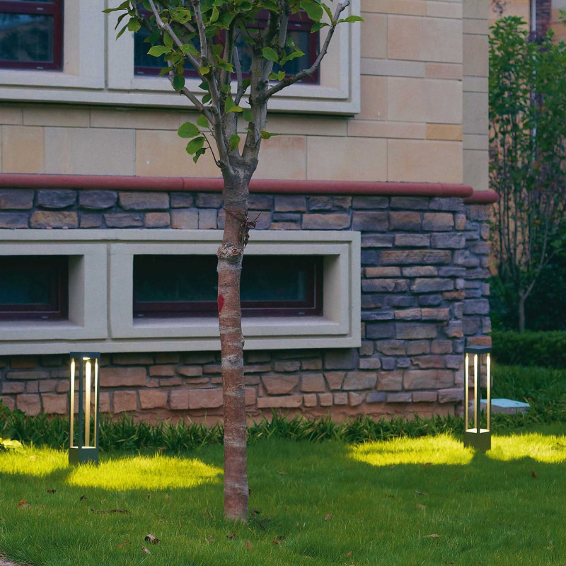 Paletto lampioncino LED per esterno moderno 65 cm IP54 Grigio