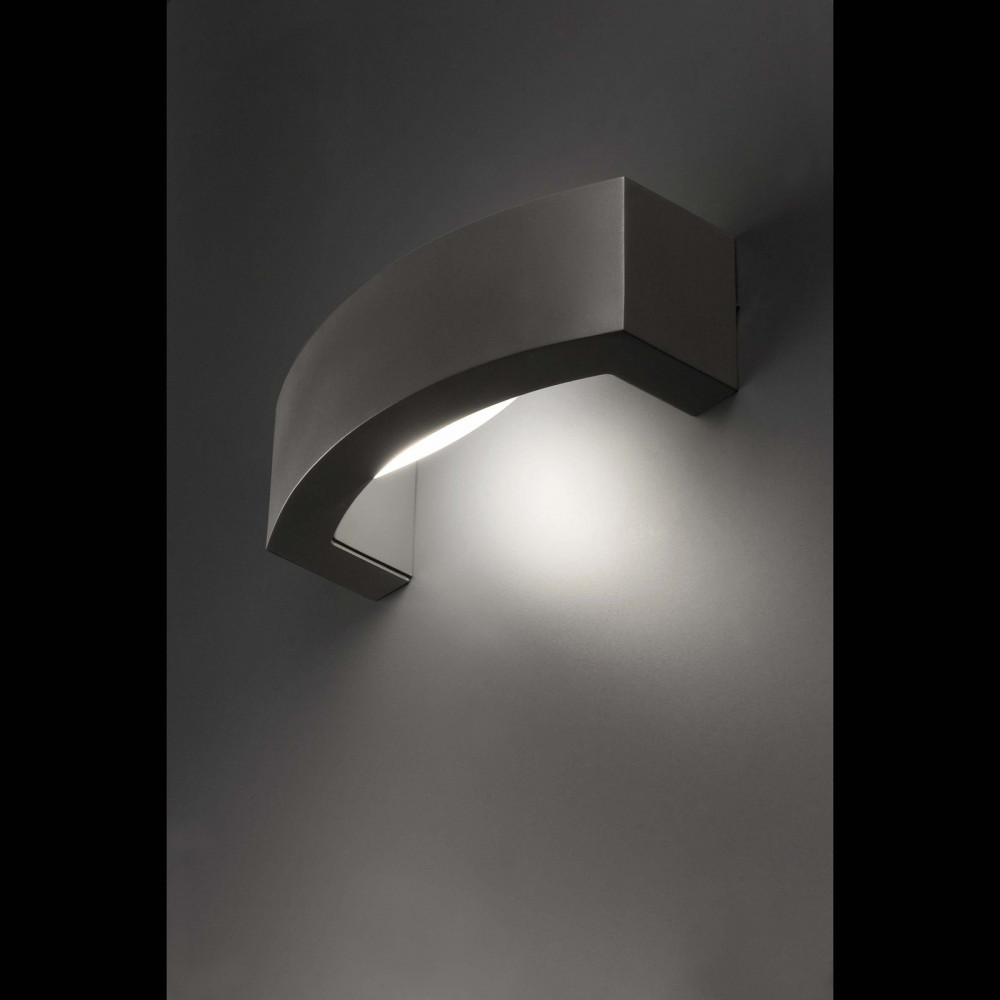 Lampada applique a parete per esterno in alluminio pressofuso grigio scuro