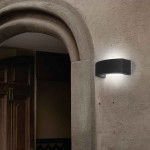 Applique per Esterni a luce indiretta IP44 Alluminio Grigio
