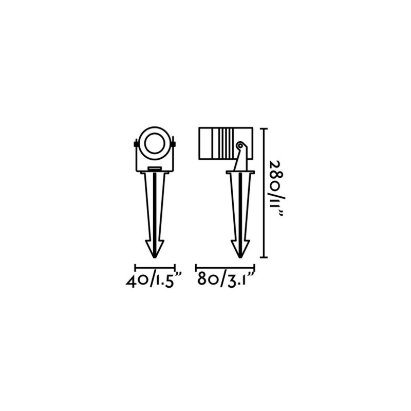 Faretto per Esterni LED 3W con picchetto per fissaggio a terra