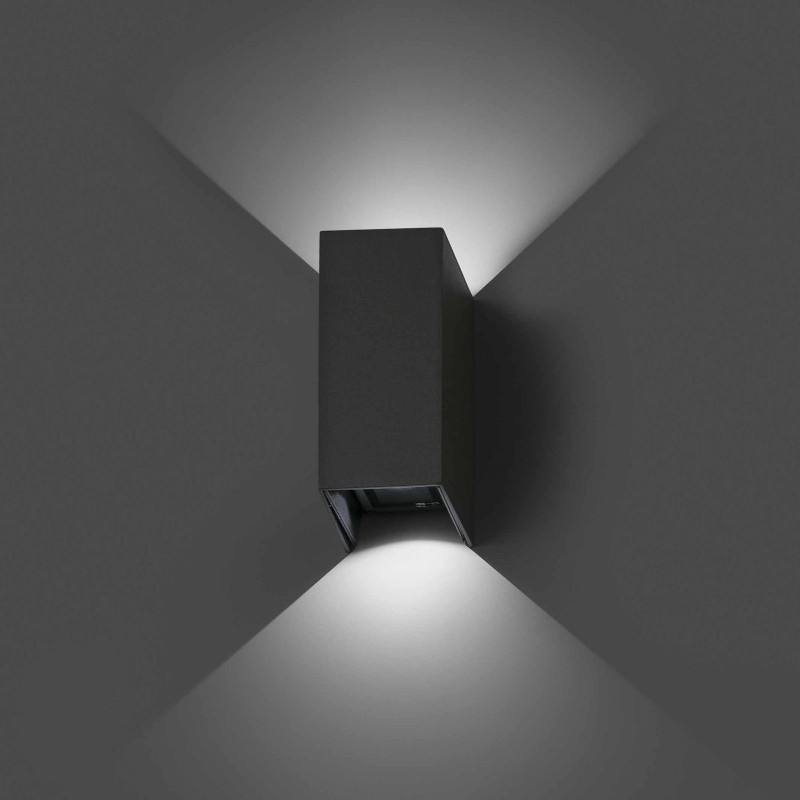 Applique esterno LED fasci regolabili grigio scuro