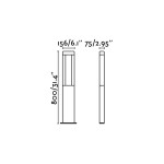 NANDA LED LAMPADA PALETTI GRIGIO SCURO H80CM 12.5W