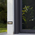 Segnapassi a parete per esterni da superficie in alluminio grigio scuro 9W