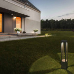 Paletto lampioncino LED per esterno moderno 65 cm IP54 Ruggine