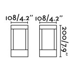 Paletto lampioncino LED per esterno moderno 20 cm IP54 Ruggine