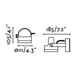 Faretto Parete Applique orientabile LED per Esterno IP65 Grigio