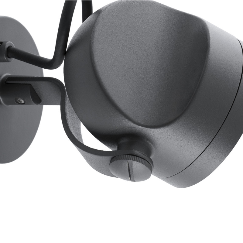 Faretto Parete Applique orientabile LED per Esterno IP65 Grigio