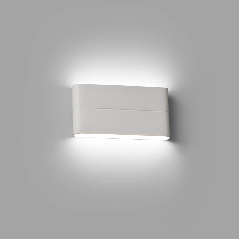 Applique LED per esterno Biemissione 17.5 cm IP54 Bianco
