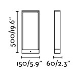 Paletto Lampioncino 50 CM LED per Esterni IP54 Grigio