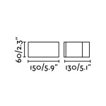 Applique LED per esterno moderna luce indiretta IP54 Grigio