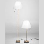 Luceplan Costanza Terra Telescopica Con Dimmer E Paralume