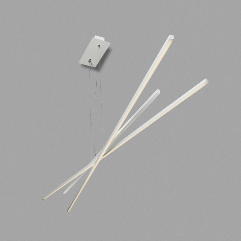 Biluce Segmenti Lampadario LED Lineare con Aste incrociate