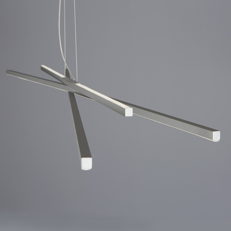 Biluce Segmenti Lampadario LED Lineare con Aste incrociate