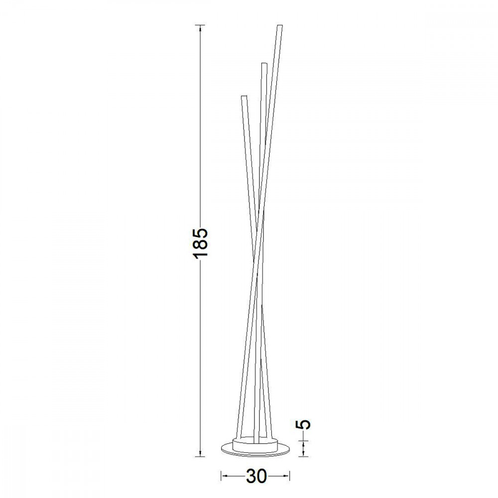 Biluce Segmenti Lampada Terra LED con Aste incrociate - Imagen 14 de 33