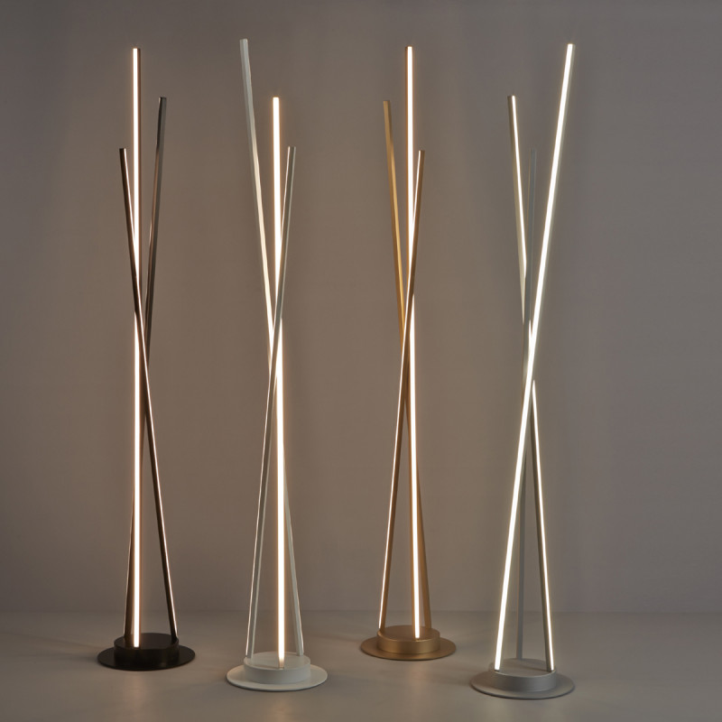 Biluce Segmenti Lampada Terra LED con Aste incrociate