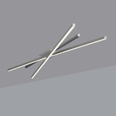 Biluce SEGMENTI Plafoniera LED Lineare con Aste incrociate 70 cm