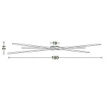 Biluce SEGMENTI Plafoniera LED Lineare con Aste incrociate 70 cm