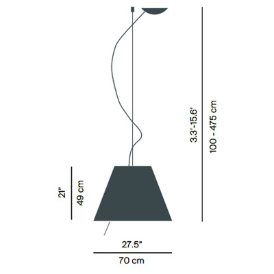 Luceplan Grande Costanza Sospensione D. 70 cm