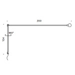 Nemo Potence Pivotante lampada parete a sbalzo 200 cm