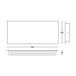 Mattonella XL Applique LED 36W Bianco