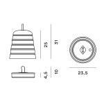 Foscarini Cri Cri Lanterna LED per Esterni lampada portatile a batteria ricaricabile Foscarini Cri Cri Lanterna LED per Esterni lampada portatile a batteria ricaricabile