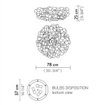 SLAMP CLIZIA Mama non Mama LARGE Plafoniera 78 cm