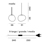 Foscarini Outdoor Gregg Media Sospensione  Bianco