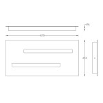 Biluce Tratto Plafoniera rettangolare piccola LED